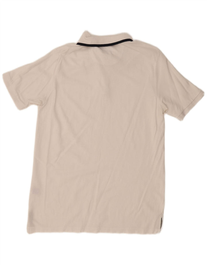 Dack's Polo para hombre de algodón blanco grande