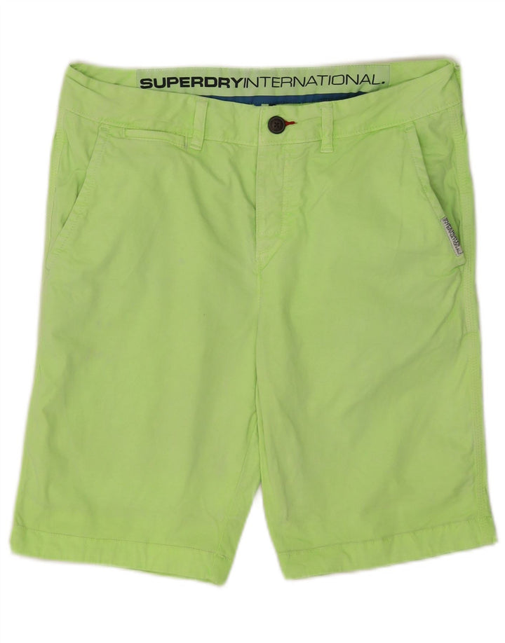 Superdry Chinos Cortos Pequeños Para Hombre W29 Algodón Verde
