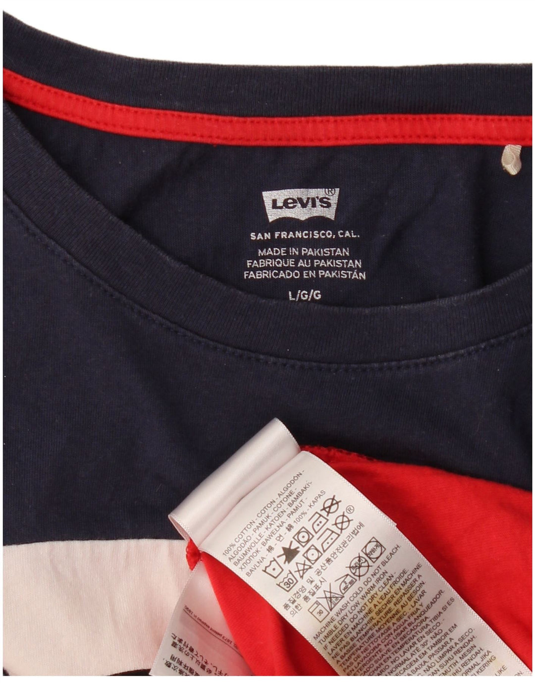 LEVI'S Top sin mangas con gráfico corto para mujer UK 44 Grande Bloque de color multicolor