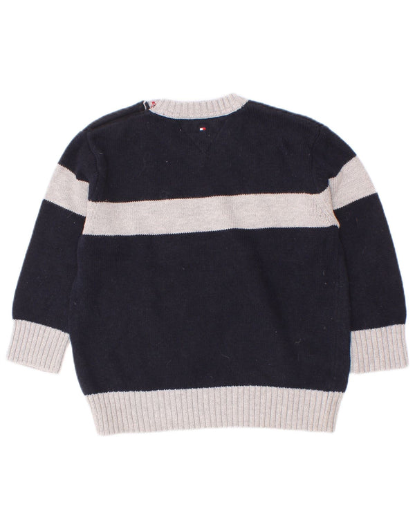 Tommy Hilfiger Suéter con Cuello en V para Bebés 18-24 Meses Azul Marino