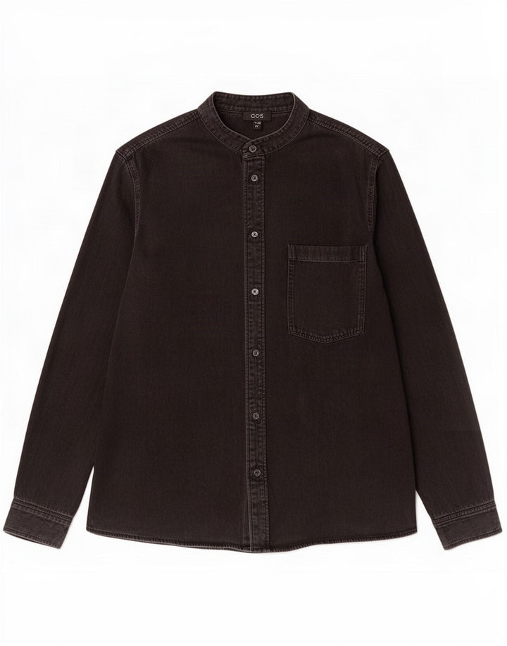 Camisa vaquera para hombre Cos Algodón negro grande