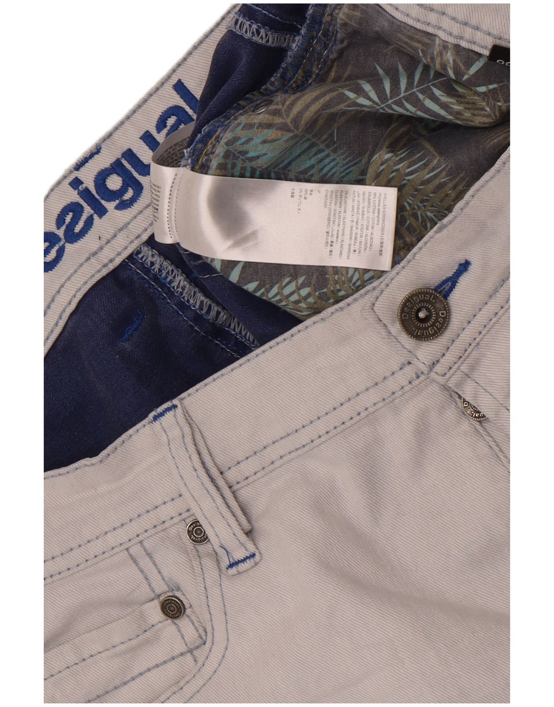 Vaqueros Desigual Hombre Slim W36 L33 Algodón Azul