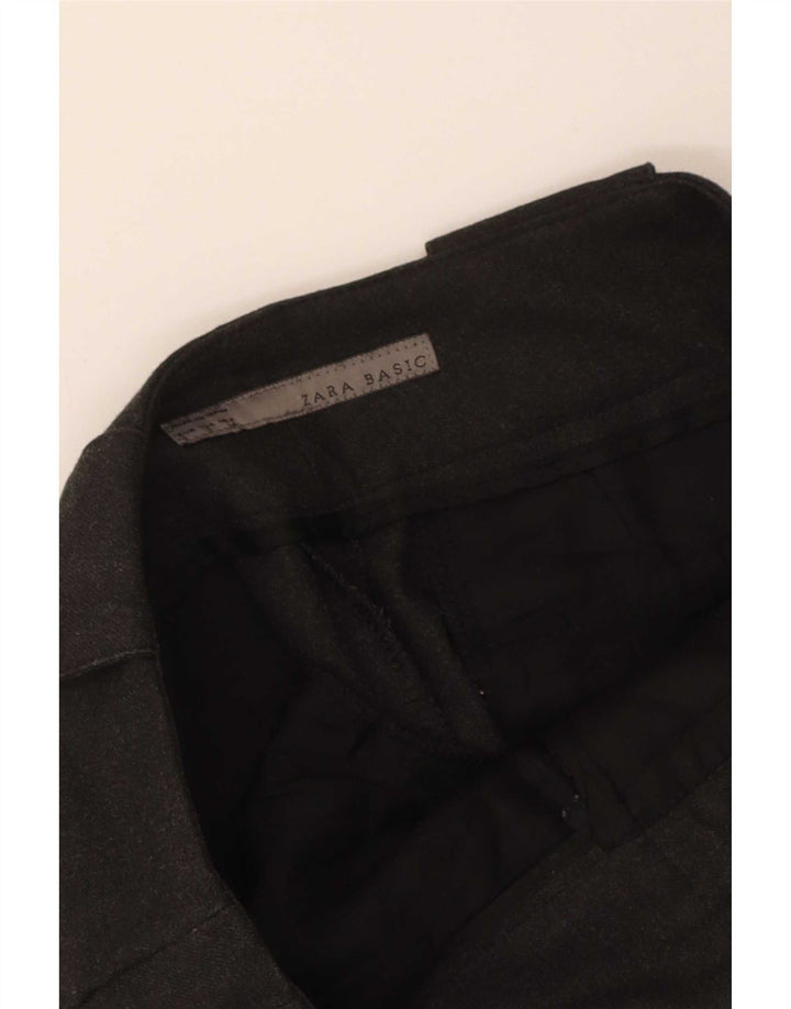 Zara Mujer Pantalones Chinos Pegged Pequeños W26 L28 Gris