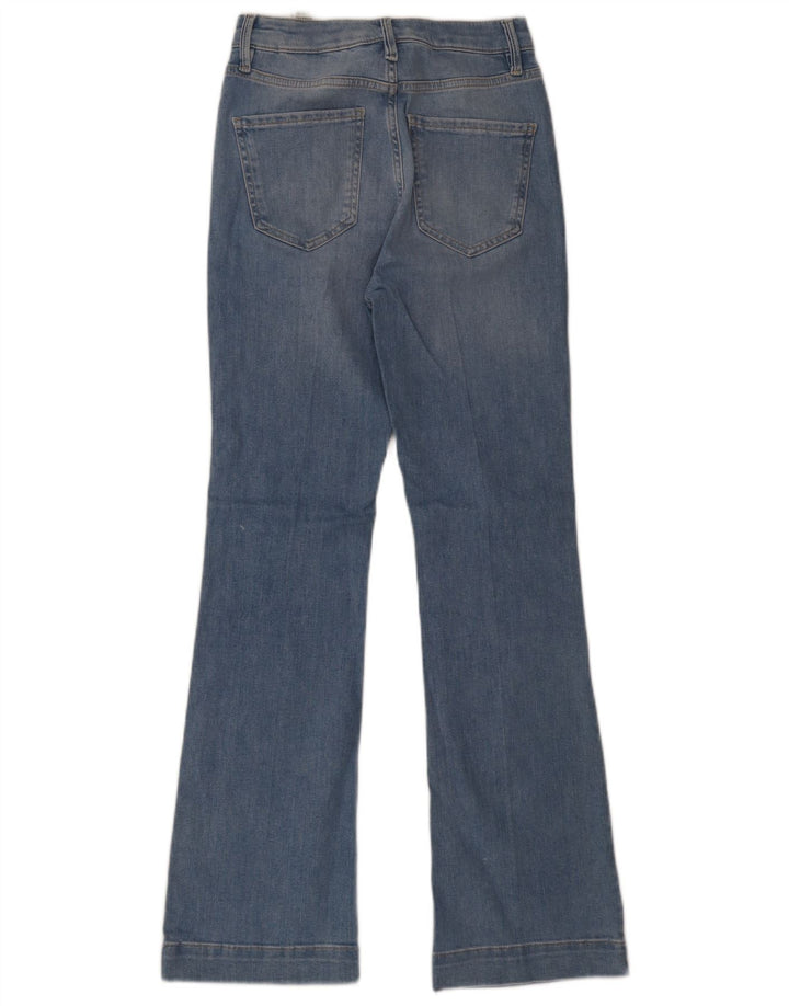 Marks & Spencer Vaqueros acampanados regulares para mujer UK 8 Small W26 L31 Algodón azul