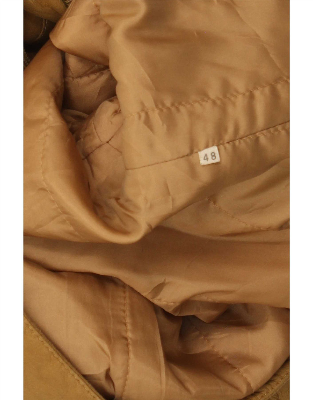 Chaqueta de cuero vintage para hombre IT 48 Beige medio