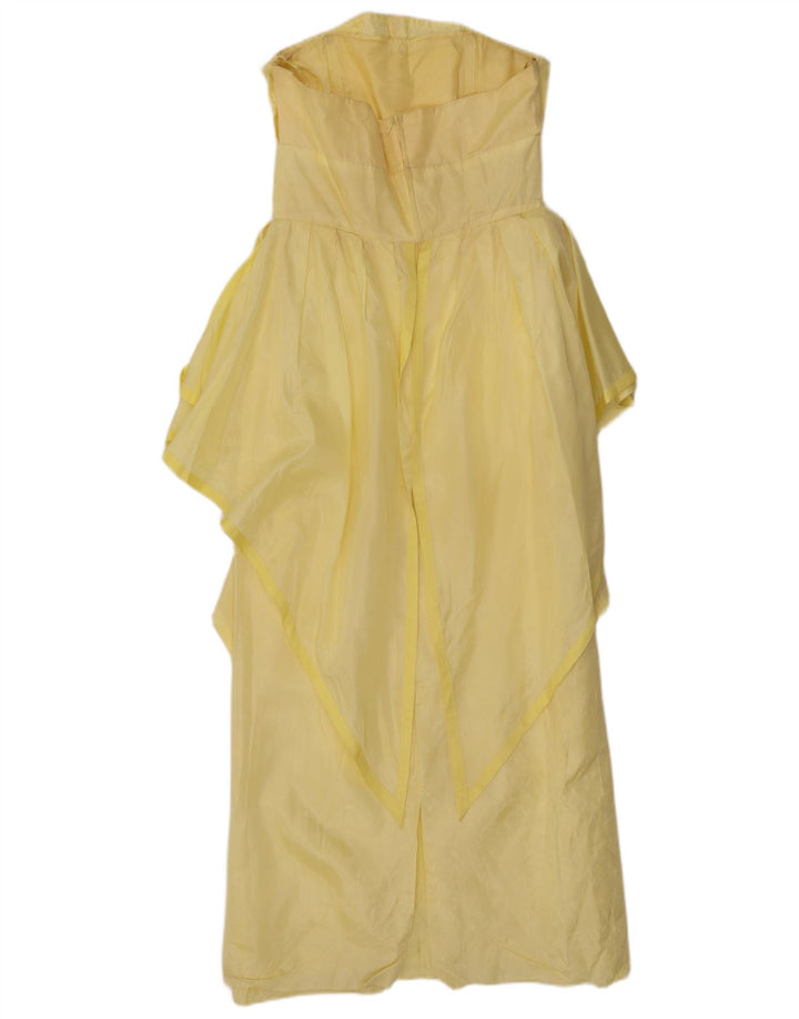 Vestido Murek Mujer Asimétrico Sin Tirantes EU 38 Acetato Amarillo Medio