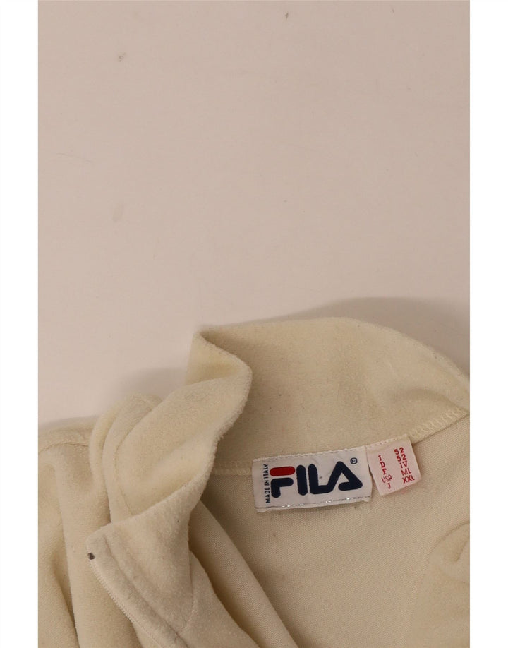 Fila Jersey de forro polar con cuello y cremallera para hombre IT 52 Large Beige