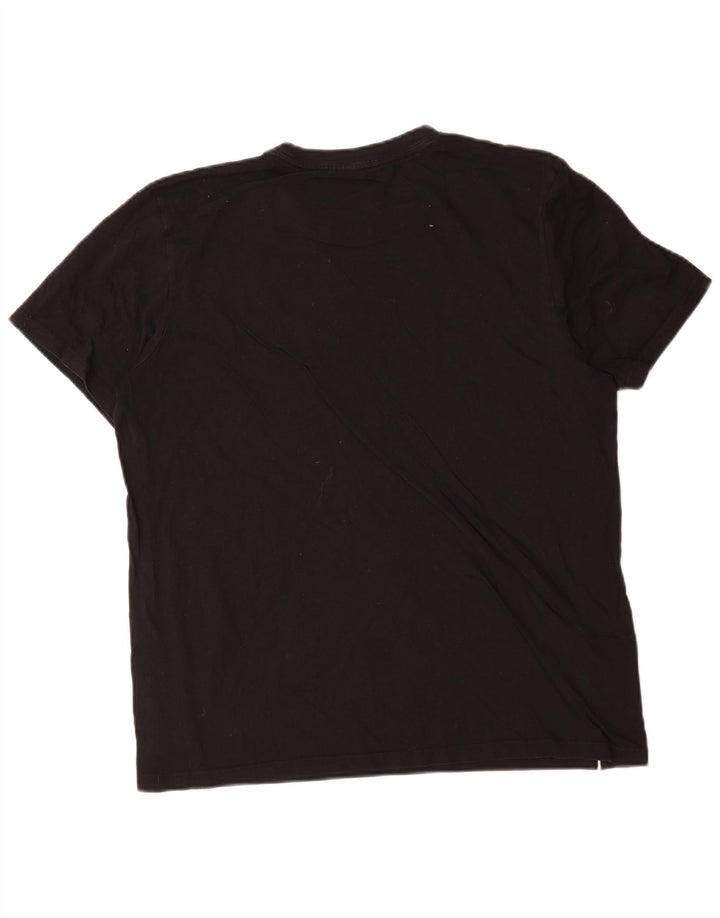Adidas - Camiseta para hombre, talla grande, algodón negro