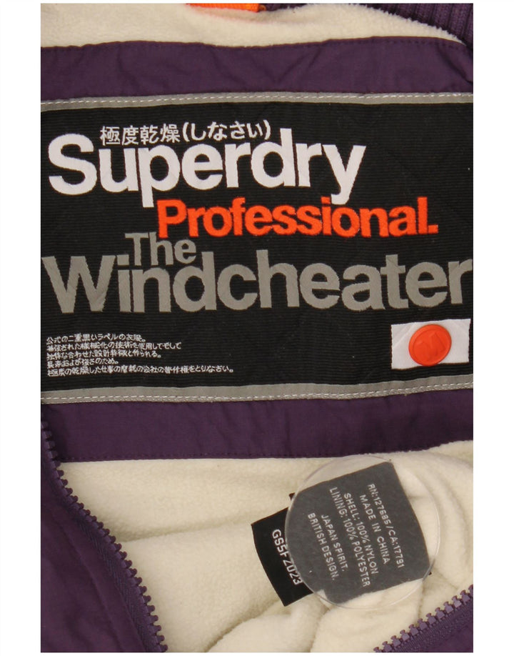 Superdry Chaqueta Cortavientos The Windcheater para Mujer UK 44 Mediano Púrpura