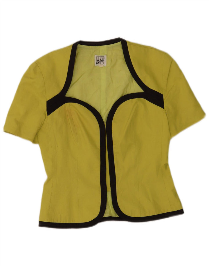 Top corto de manga corta para mujer Max Dine IT 44 Amarillo mediano