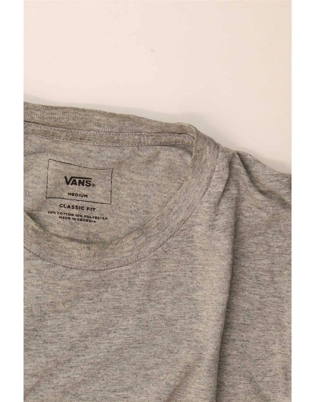 Vans Hombre Classic Fit Camiseta Top Algodón Gris Medio