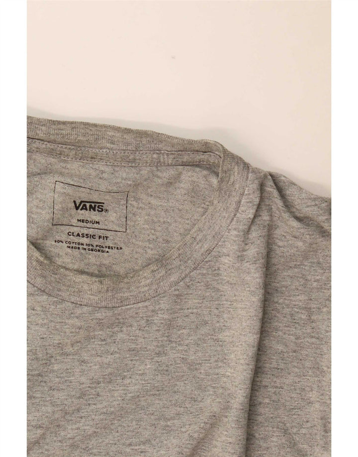 Vans Hombre Classic Fit Camiseta Top Algodón Gris Medio