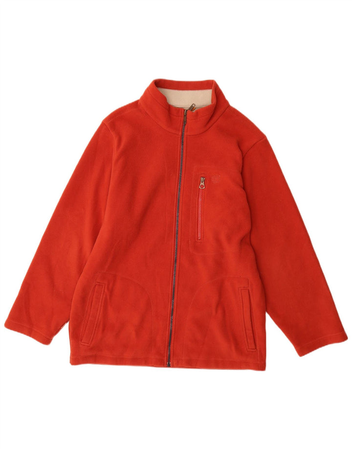 TIMBERLAND Mens Fleece Jacket UK 44 2XL Red Polyester