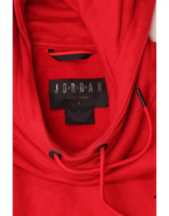 Jordan - Sudadera con capucha para hombre, color rojo medio, algodón