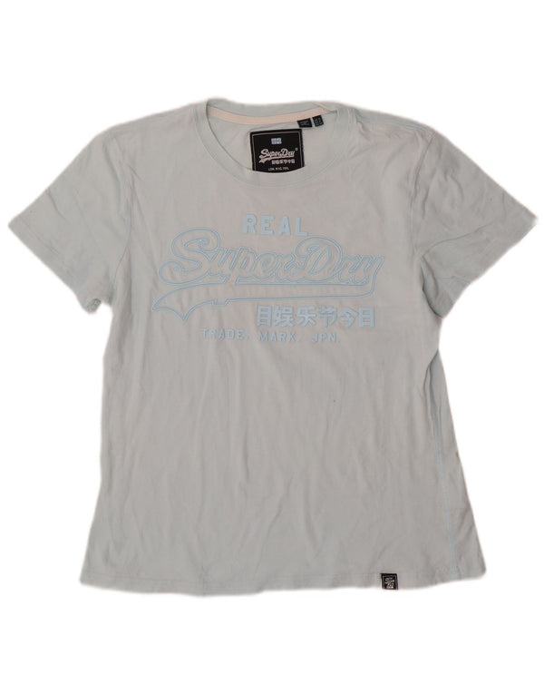 Superdry Camiseta gráfica para mujer Top UK 40 Algodón azul medio