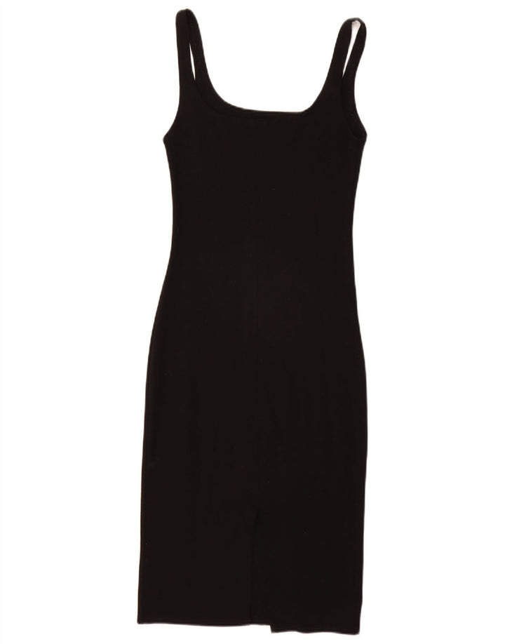Zara Mujer Vestido Vaina Sin Mangas UK 8 Small Negro