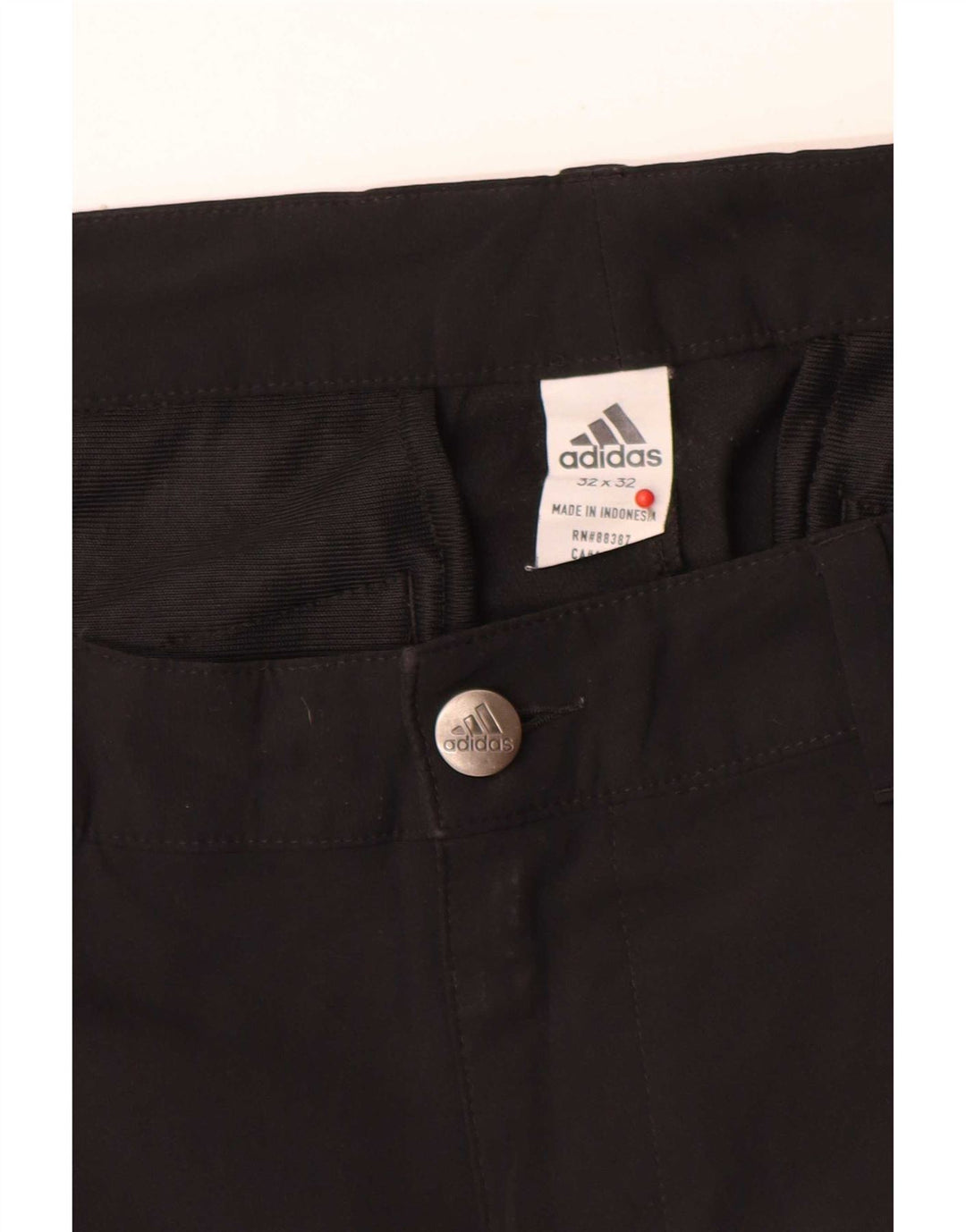 Pantalón Chino Slim Adidas Mujer W32 L32 Poliéster Negro