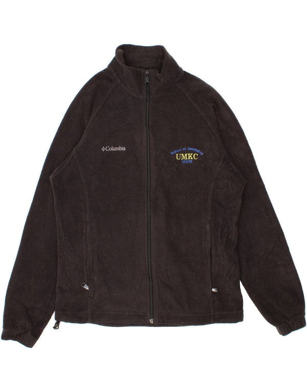 COLUMBIA Womens Fleece Jacket UK 14 Medium Black Polyester