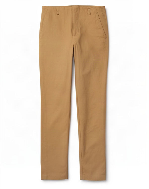 Zara Mujer Pantalón Chino Slim EU 34 2XS W24 L27 Algodón Beige