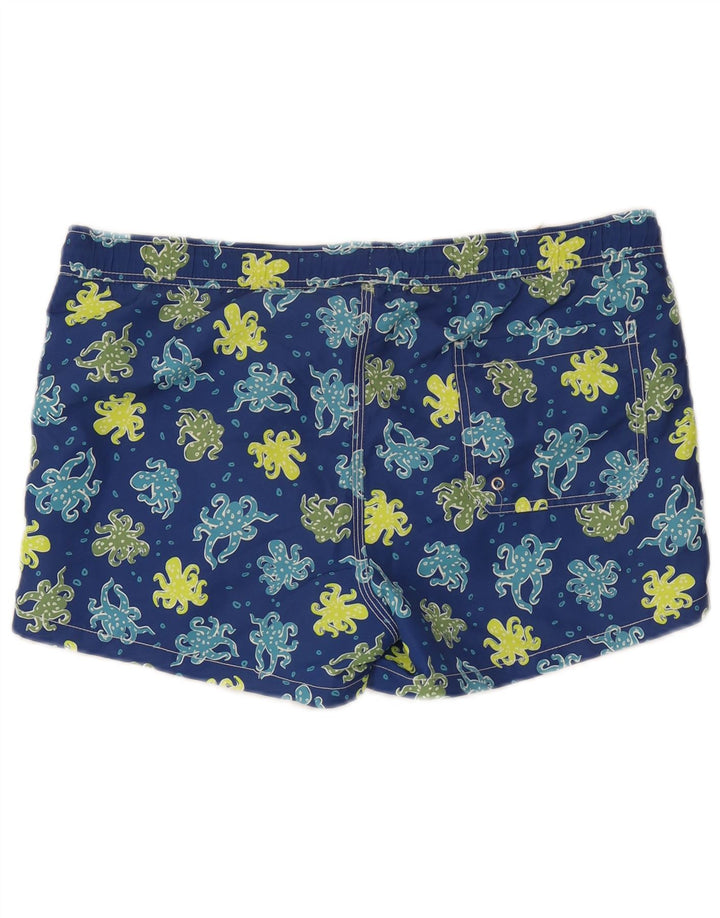 Benetton Hombre Bañador Corto Estampado Abstracto XL Azul
