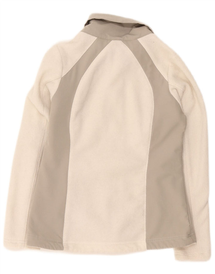 Columbia Chaqueta polar para mujer UK 40 Mediana Off White Poliéster con bloques de color