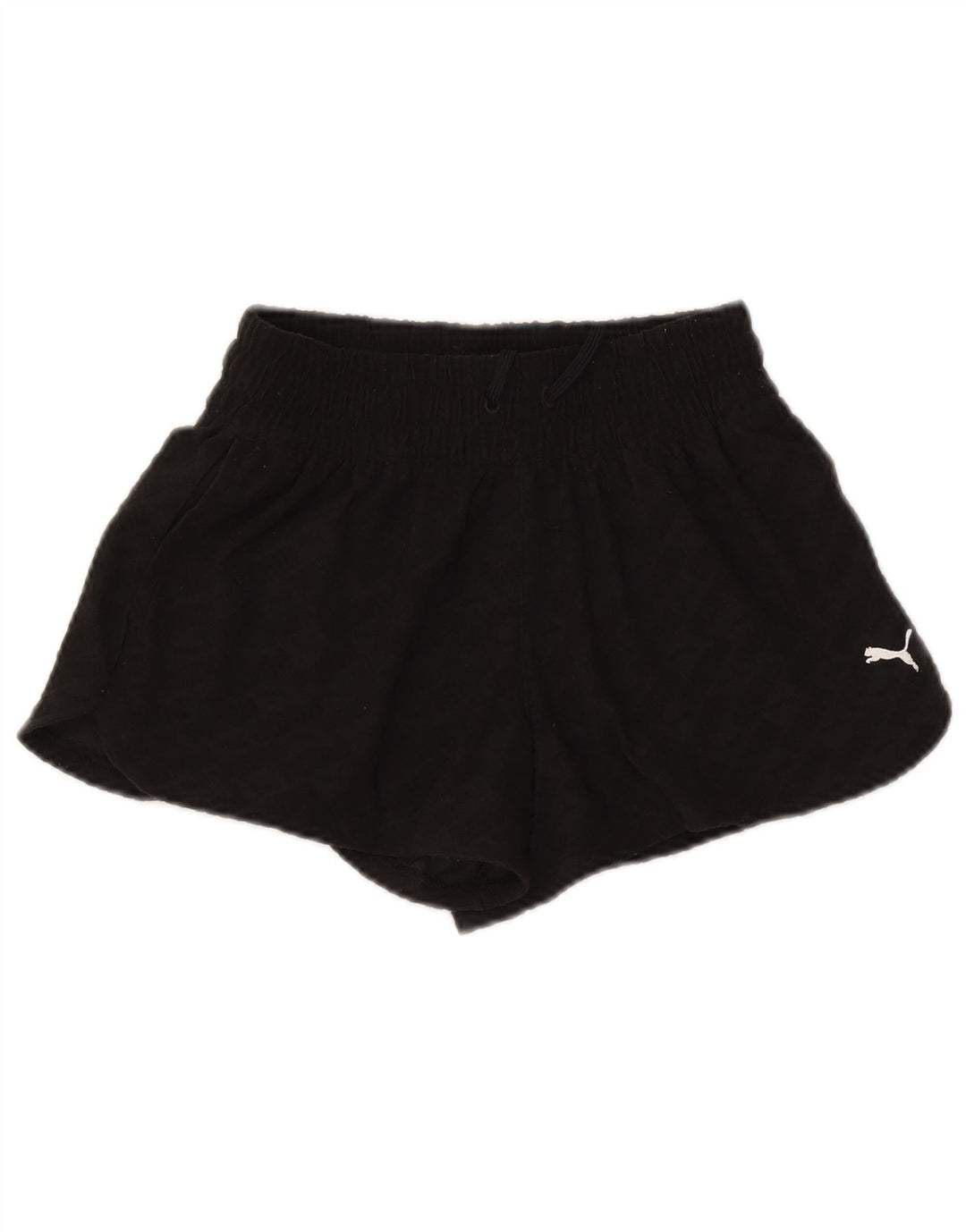 Puma Pantalones cortos deportivos para mujer UK 10 Small Poliéster negro