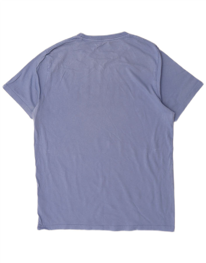 Joules Hombre Camiseta Gráfica Top Algodón Azul Medio