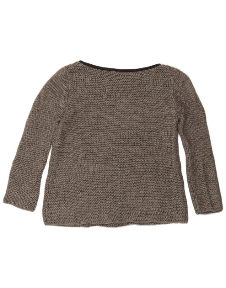 Zara - Jersey con cuello barco para mujer, talla 40, color gris medio