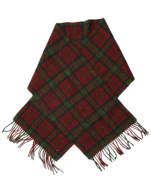 John Hanly&Co Ltd Bufanda rectangular para mujer, talla única, clásica a cuadros rojos