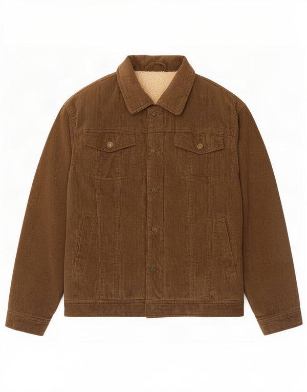 St. Bernard Mens Sherpa Corduroy Jacket UK 38 Medium Brown Cotton