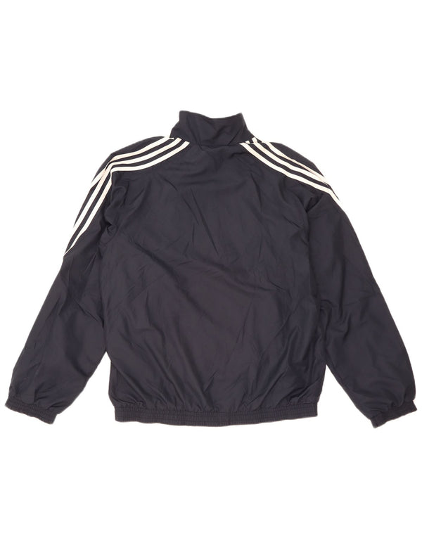 Adidas Hombre Chándal Top Chaqueta Pequeña Azul Marino Colorblock Poliéster
