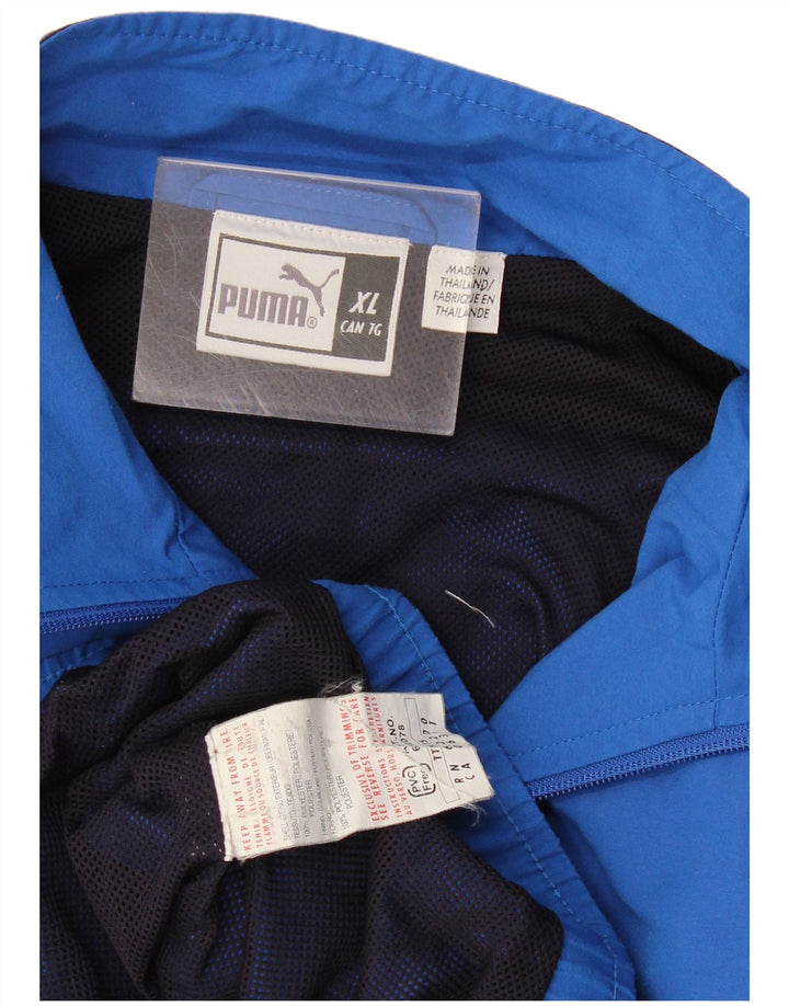 Puma Hombre Chándal Top Jacket XL Azul Colorblock Poliéster