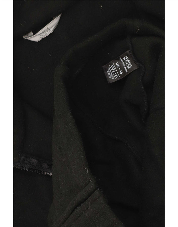 Marks & Spencer Chaqueta polar extragrande para mujer UK 10 Small Poliéster negro