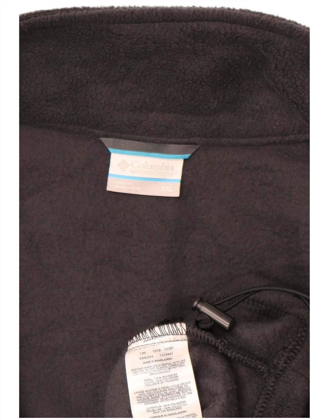 Chaqueta polar COLUMBIA para hombre ES 44 2XL Poliéster negro