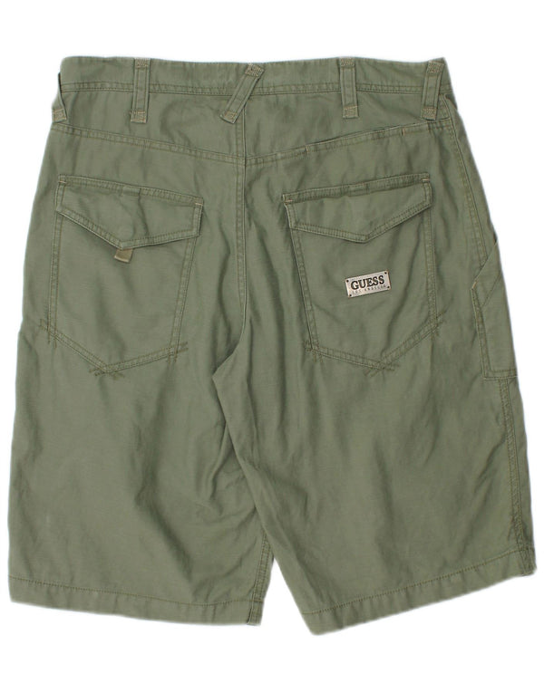 Guess Shorts Cargo Hombre W30 Algodón Caqui Medio