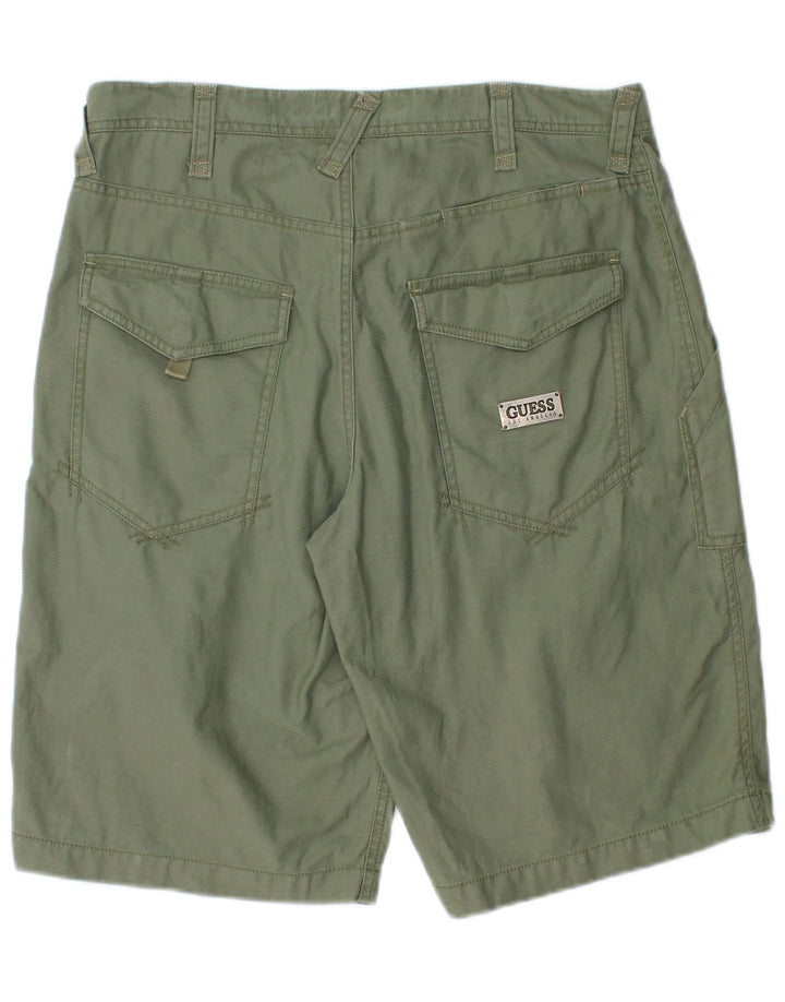 Guess Shorts Cargo Hombre W30 Algodón Caqui Medio