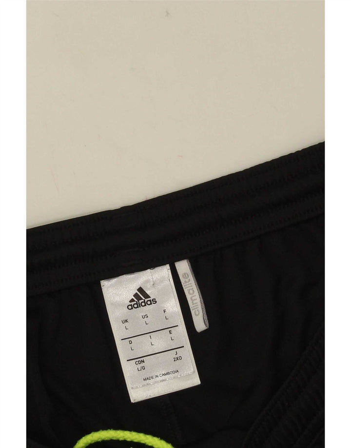 Adidas Mens Climalite Sport Shorts Grande Negro Colorblock Poliéster