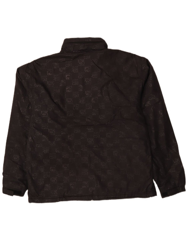 Quiksilver Chaqueta superior de chándal con capucha gráfica para hombre XL Poliéster negro
