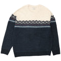 Marks & Spencer Jersey con cuello redondo para hombre, talla grande, color turquesa Fair Isle