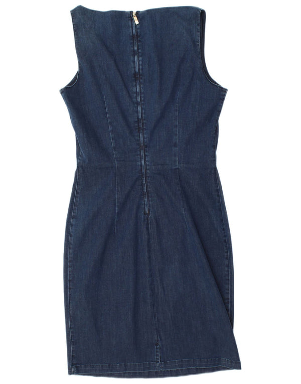 Armani Jeans Mujer Vestido Vaquero Sin Mangas IT 46 Grande Azul Marino Algodón