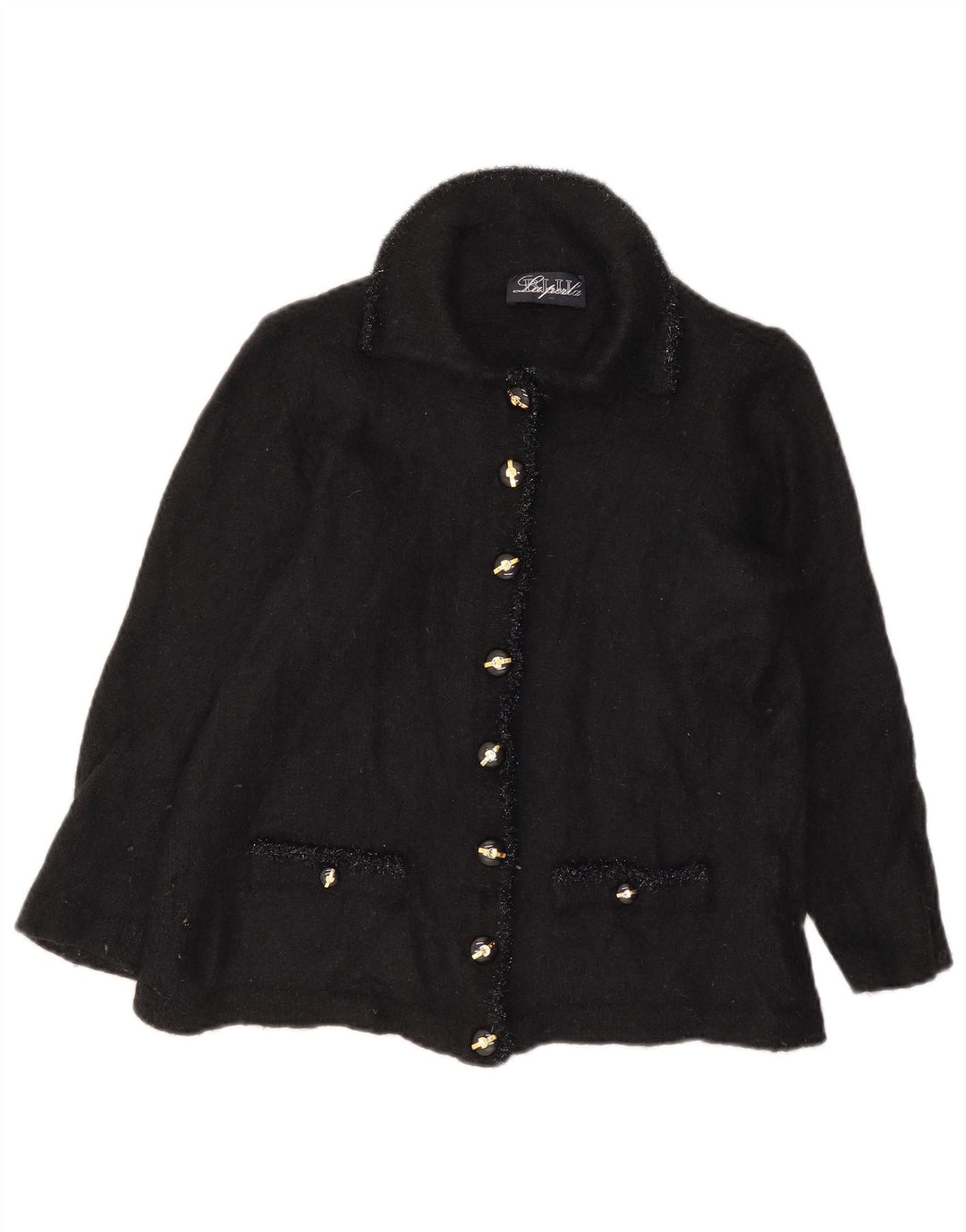 La Perla - Cárdigan para mujer, talla 40, tamaño mediano, mohair negro