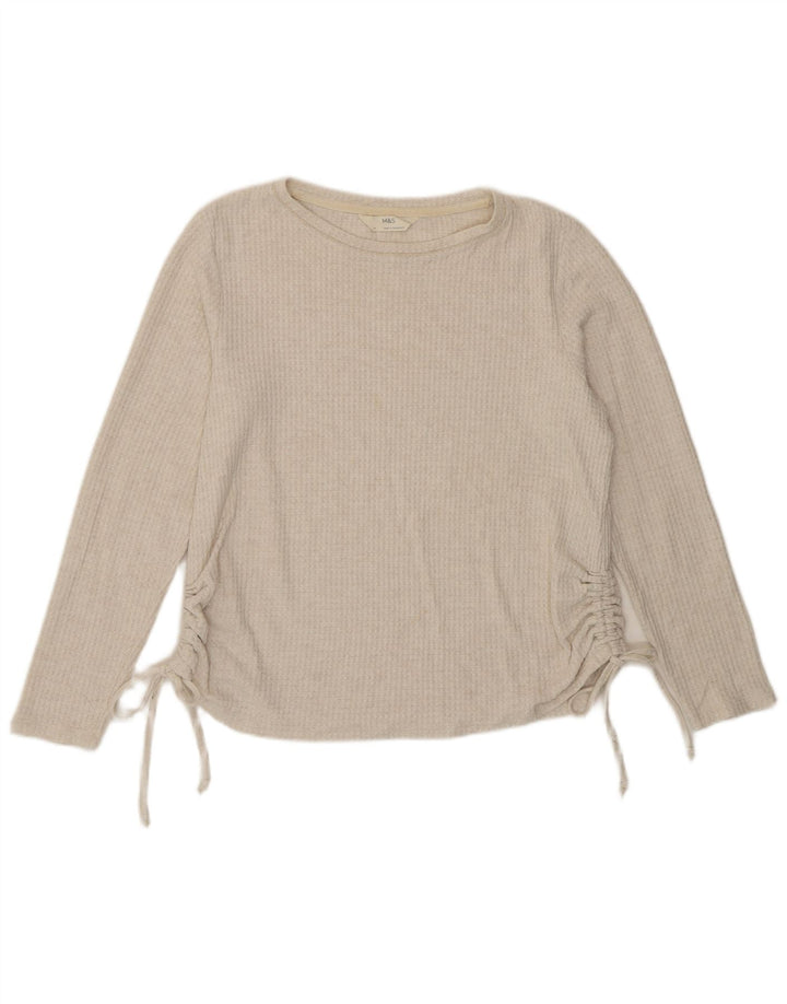 Marks & Spencer Top para mujer de manga larga UK 42 Viscosa beige medio