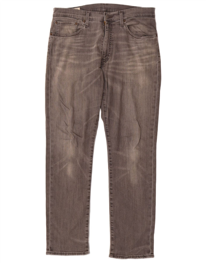 Vaqueros rectos Levi's para hombre W34 L30 Algodón gris