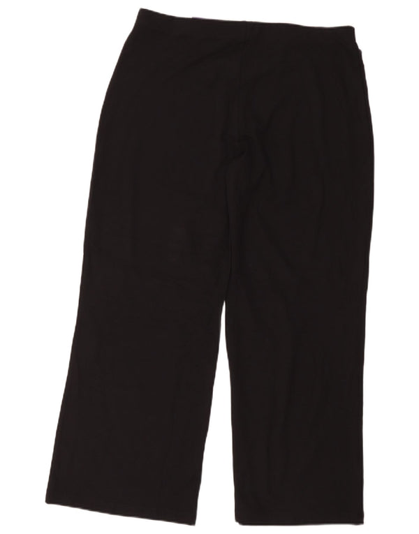 Marks & Spencer Pantalones cortos de pierna ancha para mujer UK 46 Large W34 L26 Negro