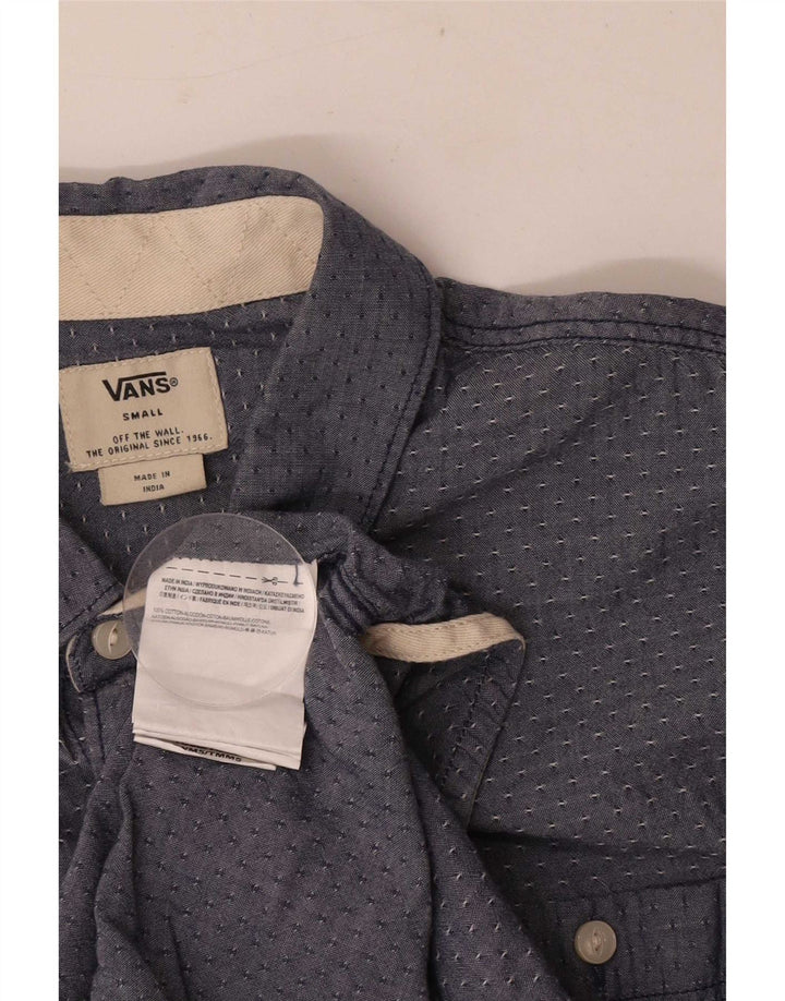 Camisa Vans Regular Fit De Manga Corta De Algodón Con Motivos Azules Pequeños