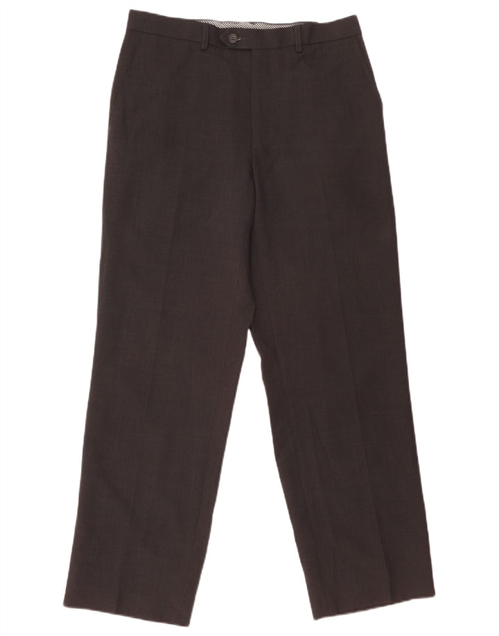 Marks & Spencer Pantalones de traje rectos para hombre W34 L31 Negro