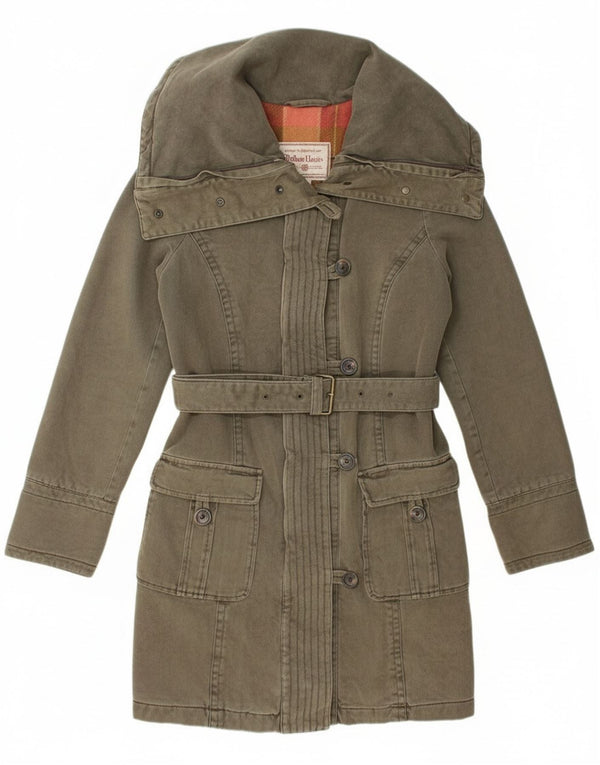 Marlboro Classics Abrigo cortavientos para mujer Reino Unido 12 Algodón verde medio