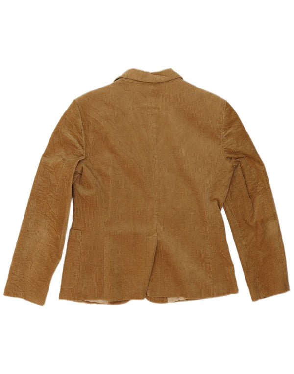 Benetton Chaqueta Americana De Pana De 3 Botones IT 46 Large Marrón Algodón