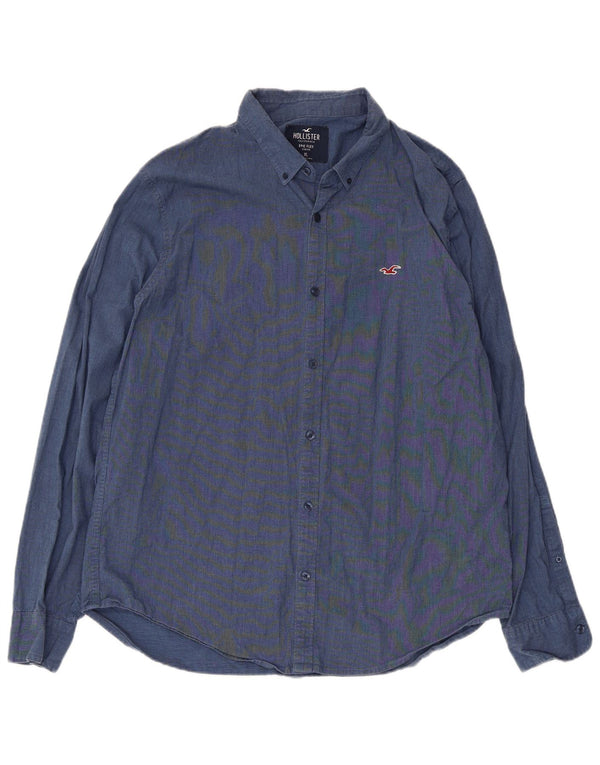 Camisa Hollister Hombre XL Algodón Azul
