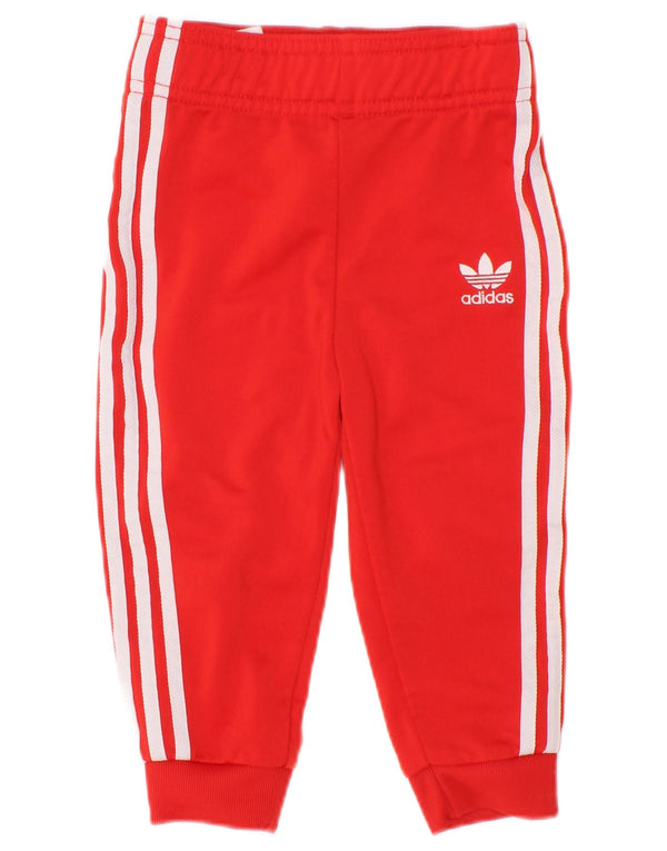 Adidas Joggers Pantalón Chándal Bebé Niña 12-18 Meses Rojo Poliéster